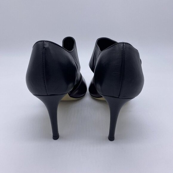 M. Gemi The Cima Pointed Toe Pumps Black Burgundy Leather Heels - Picture 8 of 12